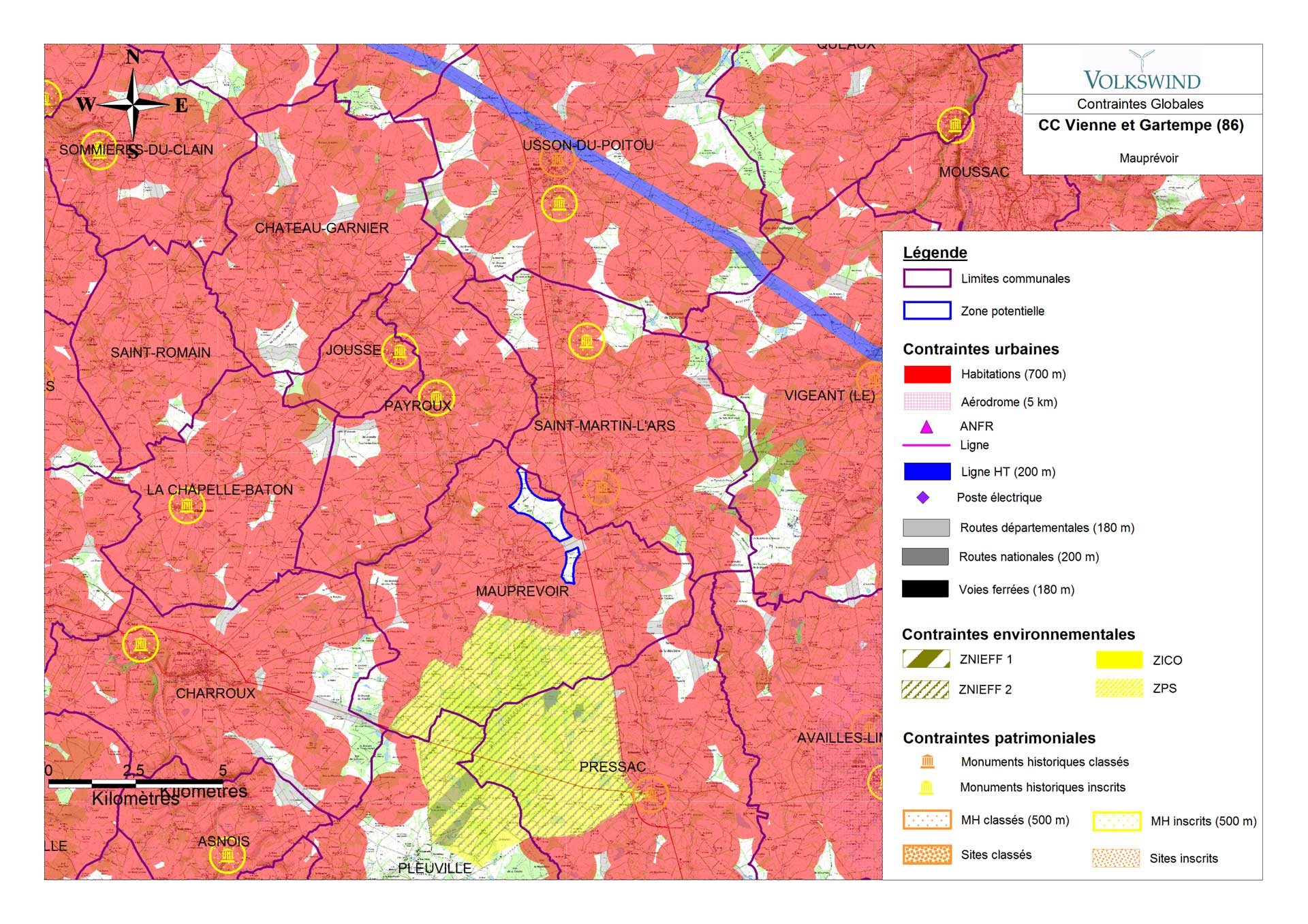 carte des contraintes